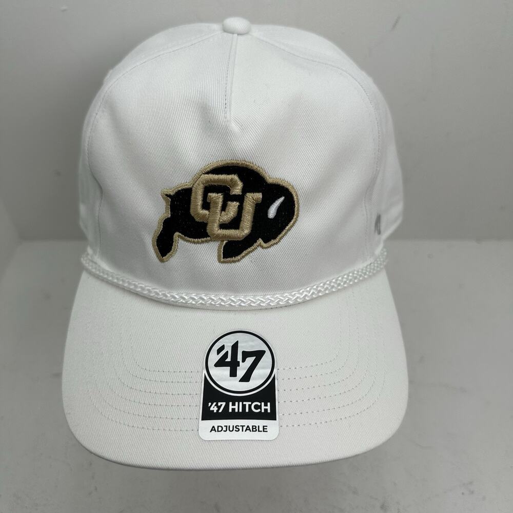 NWT 47 Brand Colorado Buffaloes Logo White Hitch Rope Adjustable Cap Hat NCAA